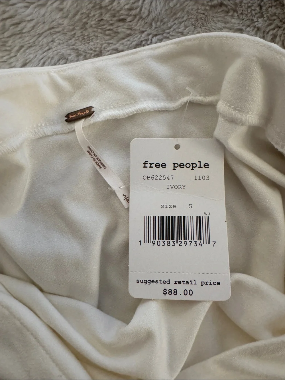 Free People White Off-Shoulder Puff-Sleeve Top